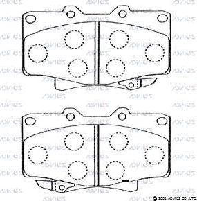 Тормозные колодки Advics. Артикул SN265P