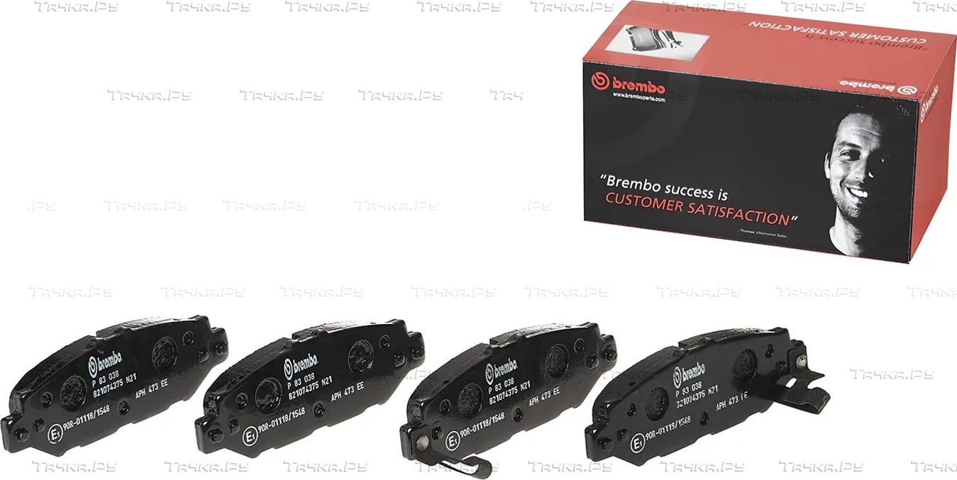 Тормозные колодки Brembo PRIME LINE задние для Toyota Cresta V (X100) 1996-2001. Артикул P 83 038
