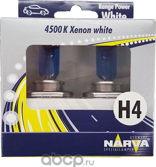 Лампа автомобил. H4 12V-60/55W (P43t) RPW (k.уп 2шт)(Narva). Артикул 48680
