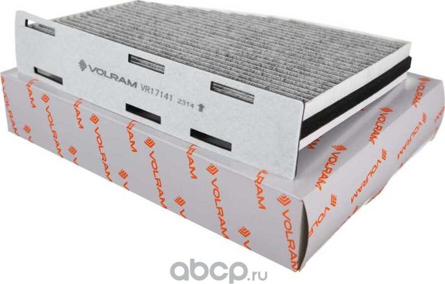 ФИЛЬТР САЛОННЫЙ SKODA OCTAVIA II 1.2-2.0 -13,VW GOLF 1.2-2.0 03-16, угольный (VO (Volram). Артикул VR17141