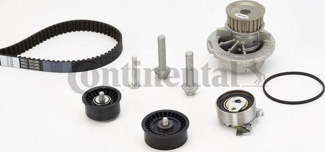 Помпа (водяной насос) с комплектом ремня ГРМ ContiTech для Opel Combo C 2005-2012. Артикул CT975WP1