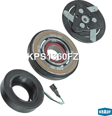 Шкив компрессора кондиционера в сборе (Krauf). Артикул KPS1360FZ