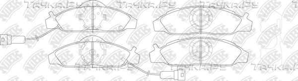Тормозные колодки NiBK передние для Daewoo Korando 1999-2001. Артикул PN0145W