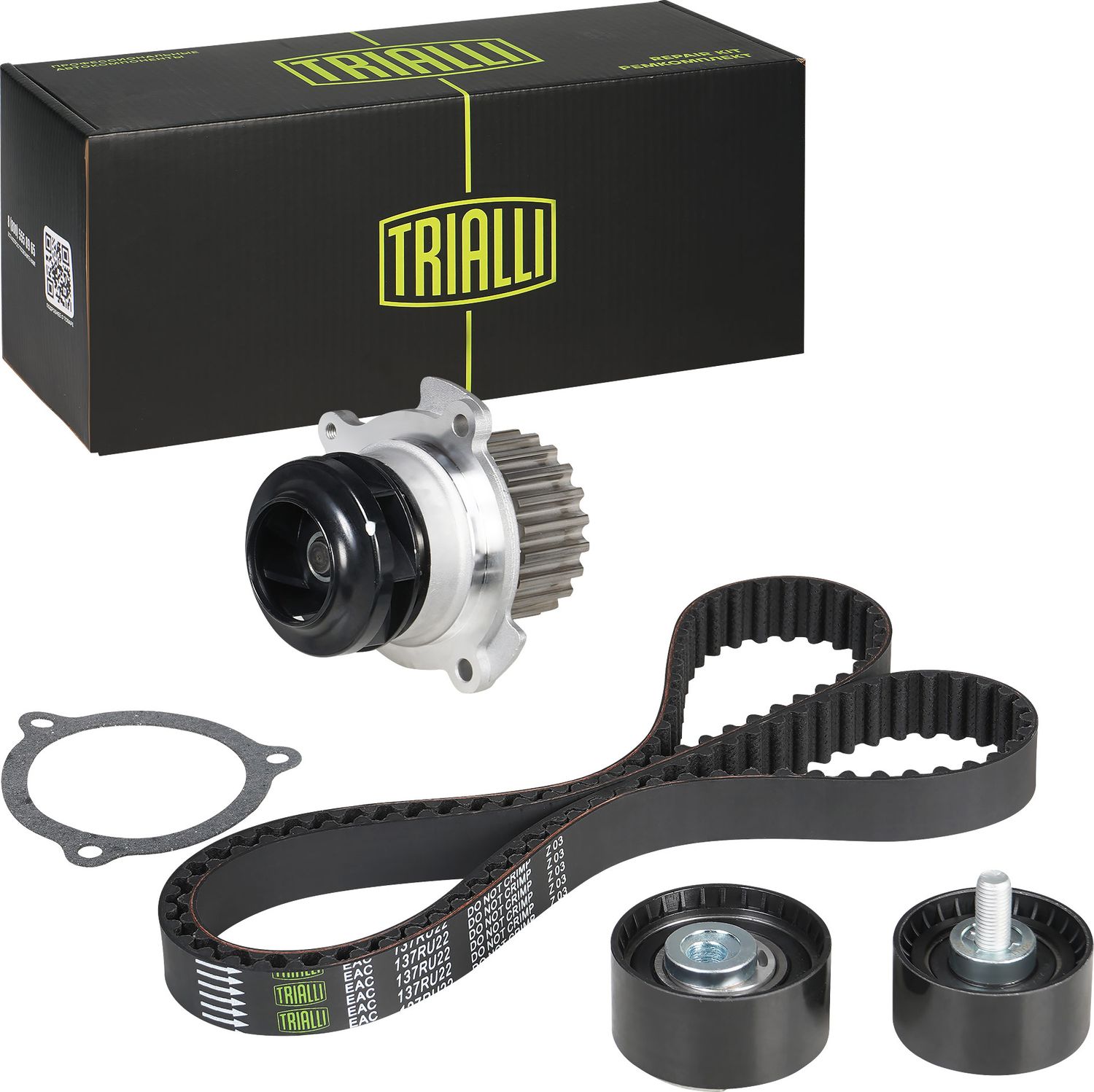 Помпа (водяной насос) с комплектом ремня ГРМ Trialli. Артикул GT 980