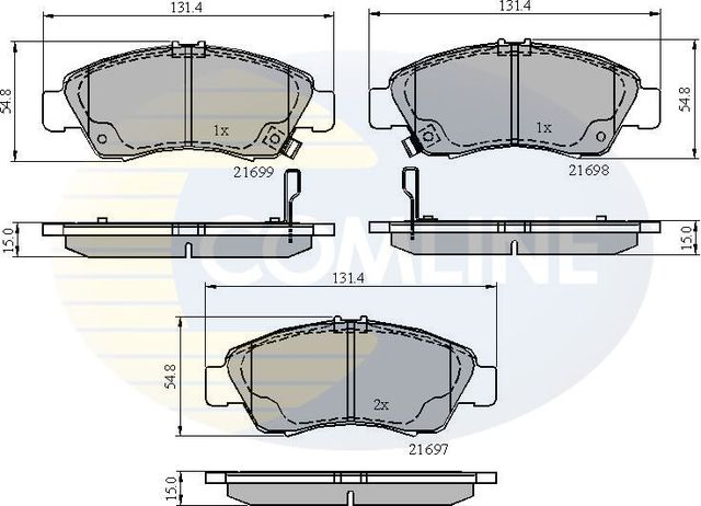 Тормозные колодки Comline Comline передние для Honda Logo 2000-2001. Артикул CBP3556