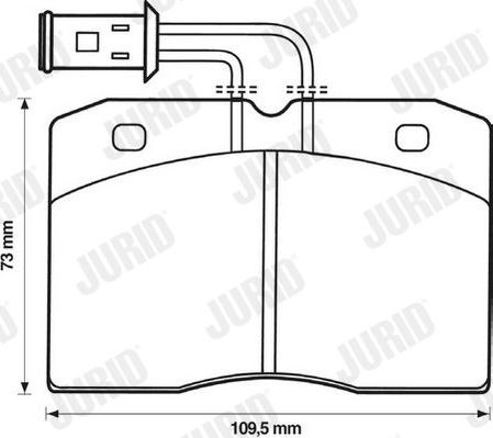 Тормозные колодки Jurid. Артикул 571447J