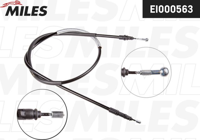 Трос ручника (тросик ручного тормоза) Miles задний правый/левый для Citroen Jumpy II 2007-2016. Артикул EI000563