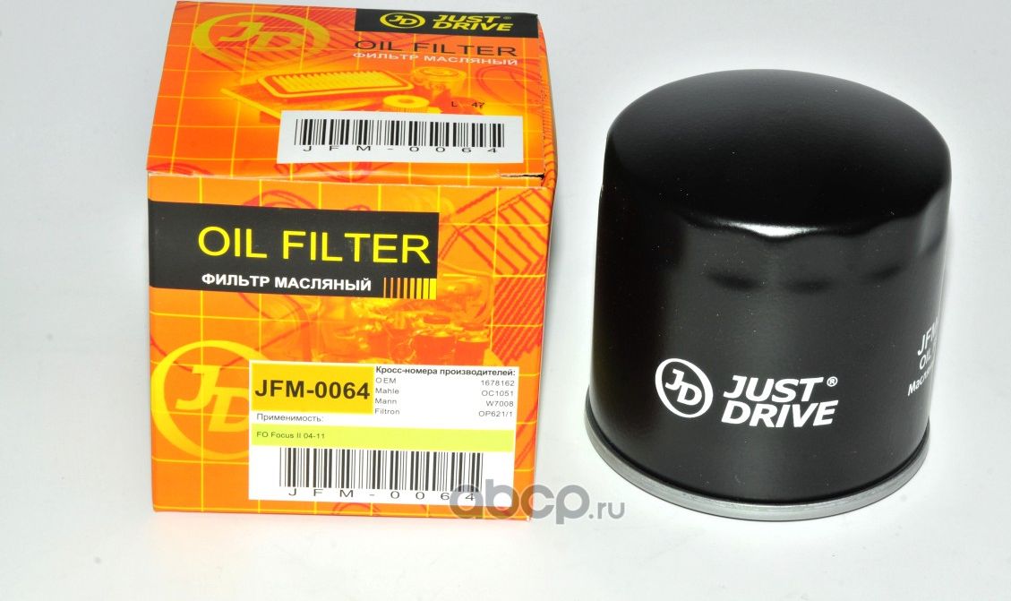 ФИЛЬТР МАСЛЯНЫЙ (Just Drive). Артикул JFM0064