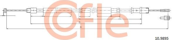Трос ручника (тросик ручного тормоза) Cofle. Артикул 92.10.9895
