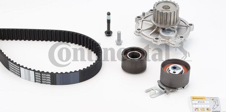 Помпа (водяной насос) с комплектом ремня ГРМ ContiTech. Артикул CT1010WP1