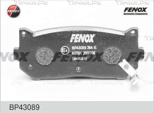 Тормозные колодки Fenox задние для Kia Clarus I 1996-2001. Артикул BP43089