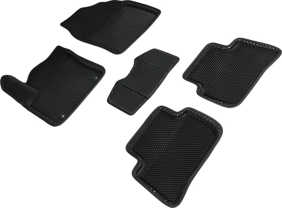 Коврики Seintex 3D EVA Ромб для салона Toyota CH-R 4WD 2016-2019 ЧЕРНЫЕ. Артикул 95219