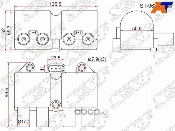 Катушка зажигания CHEVROLET AVEO 06-CAPTIVA 06-C (SAT). Артикул ST96253555