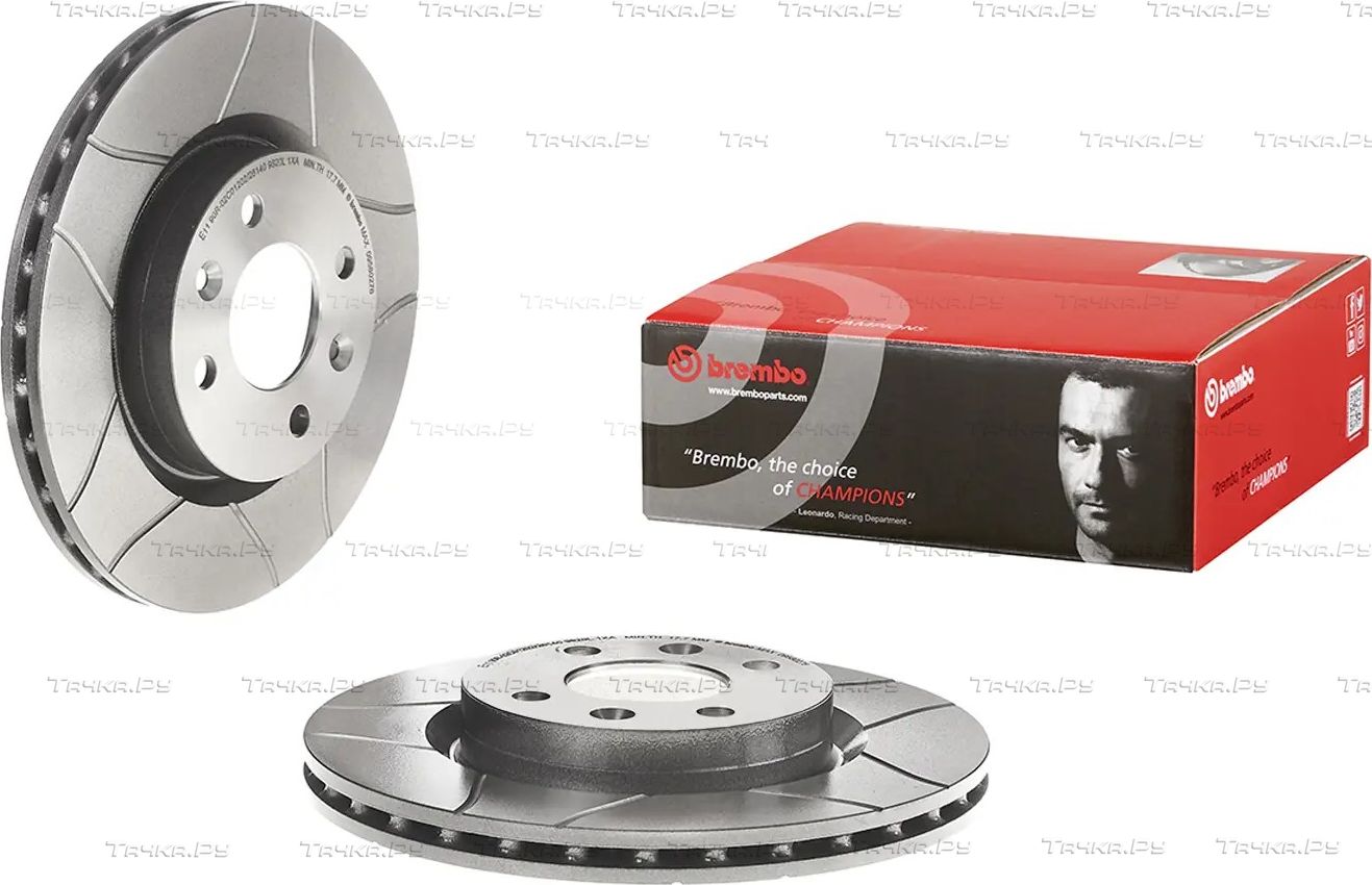 Тормозной диск Brembo MAX передний для Dacia Sandero I 2008-2012. Артикул 09.5802.76