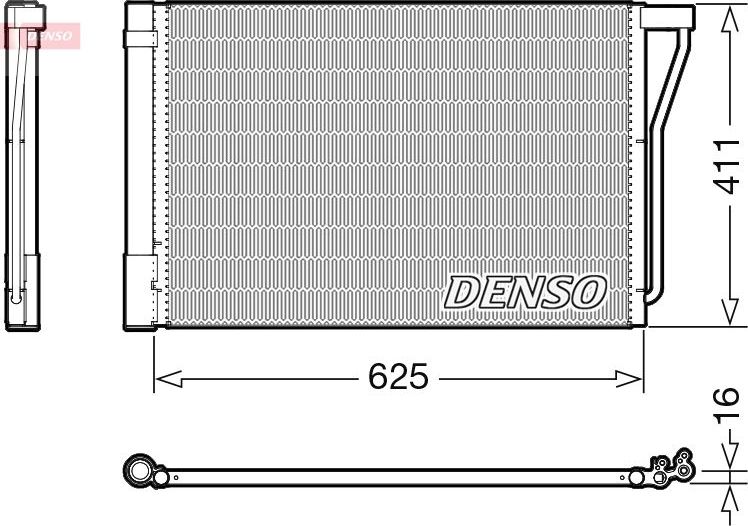 Радиатор кондиционера (конденсатор) Denso. Артикул DCN05022