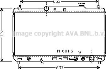 Радиатор охлаждения двигателя AVA для Lexus ES III 1996-2006. Артикул TO2236