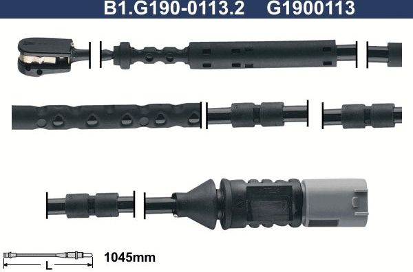 Датчик износа тормозных колодок  Galfer. Артикул B1.G190-0113.2