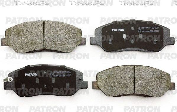 Тормозные колодки Patron передние для SsangYong Actyon II 2012-2026. Артикул PBP1379