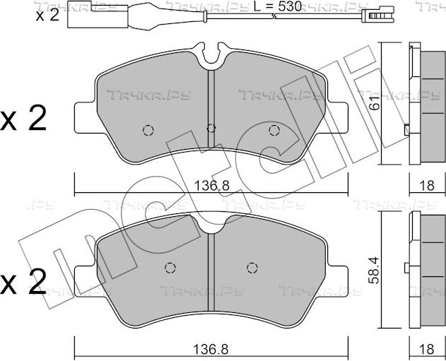 Тормозные колодки Metelli задние для Ford Transit VIII 2013-2026. Артикул 22-0991-1