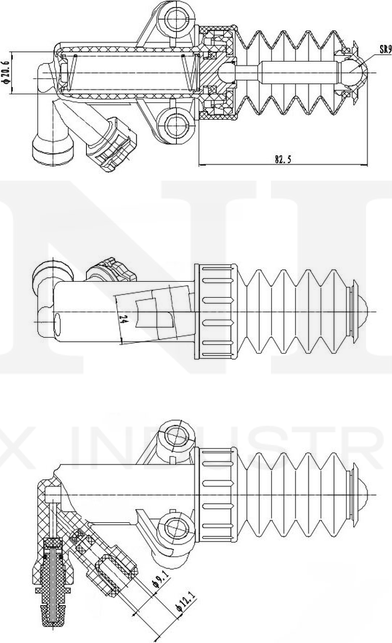 Цилиндр сцепления рабочий (Unio). Артикул BRC-10513
