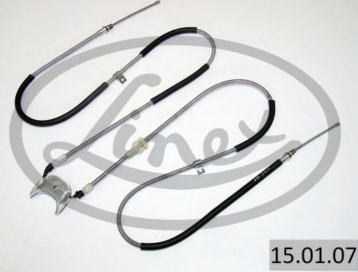 Трос ручника (тросик ручного тормоза) Linex. Артикул 15.01.07