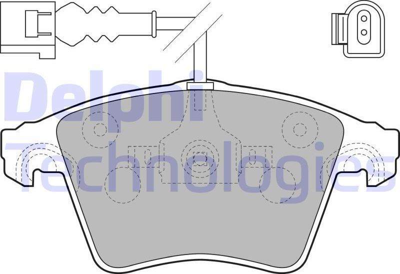 Тормозные колодки Delphi (Low-Metallic). Артикул LP1914
