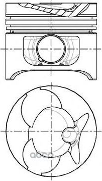 Поршень в компл. merc.benz (Nural) Nural. Артикул 8774310010