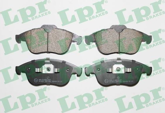 Тормозные колодки LPR передние для Renault Laguna III 2007-2015. Артикул 05P1466