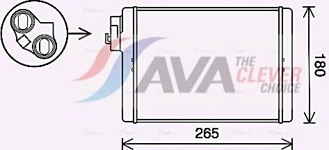 Радиатор отопителя (печки) AVA. Артикул AI6408