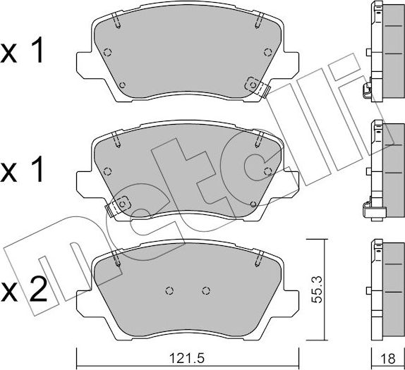 Тормозные колодки Metelli. Артикул 22-1165-0