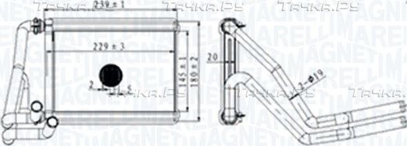 Радиатор отопителя (печки) Magneti Marelli. Артикул 350218488000