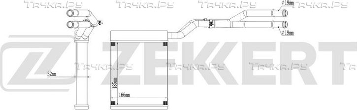 Радиатор отопителя (печки) Zekkert (алюминий) для Ford Mondeo IV 2007-2015. Артикул MK-5101