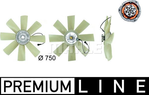 Вентилятор радиатора двигателя Mahle Premium. Артикул CFF 441 000P