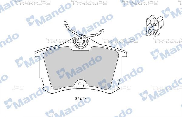 Тормозные колодки Mando. Артикул MBF015539