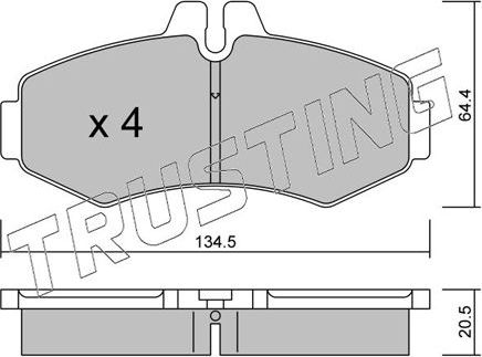 Тормозные колодки Trusting. Артикул 589.0