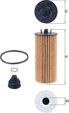 Масляный фильтр Mahle-Knecht. Артикул OX 815/1D