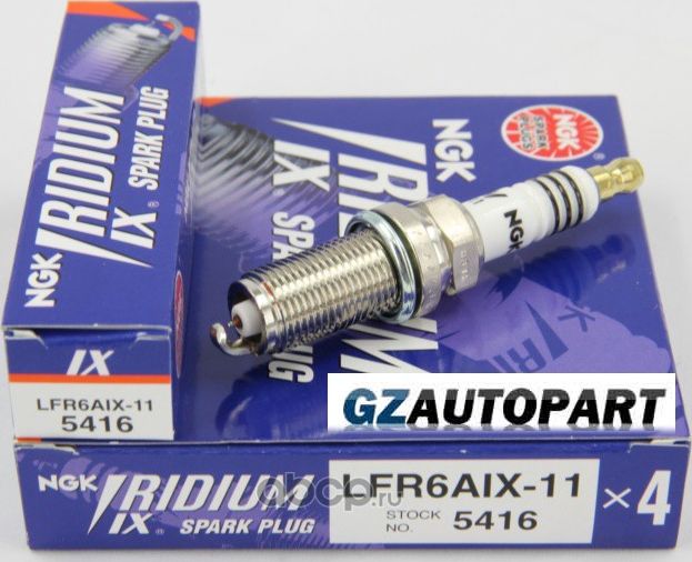 Свеча зажигания 6619/5416 RENAULT  18 (134)-2.0 (1343)/2.2 i-1978-1993, 18 Varia (NGK) NGK. Артикул LFR6AIX11