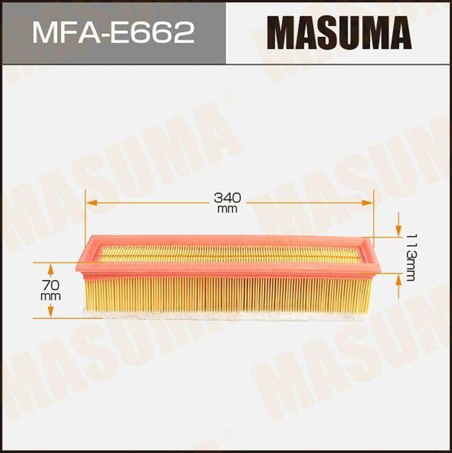 Воздушный фильтр Masuma. Артикул MFA-E662