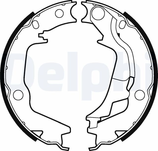 Тормозные колодки (стояночная тормозная система) Delphi задние для Hyundai Getz I 2002-2010. Артикул LS2011