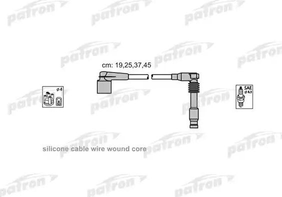 Высоковольтные провода (провода зажигания) (комплект) Patron (Силикон). Артикул PSCI2002