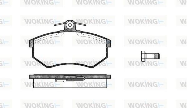 Тормозные колодки Woking передние для Audi A4 I (B5) 1994-2001. Артикул P0343.00