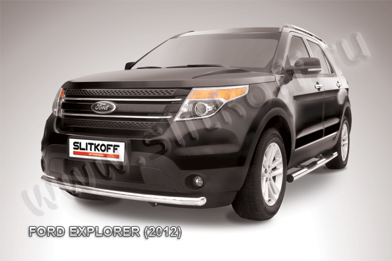 Защита Slitkoff переднего бампера d57 для Ford Explorer V 2012-2015. Артикул FEX004