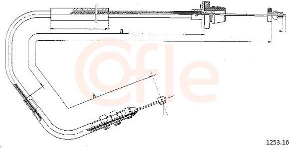 Трос газа Cofle. Артикул 1253.16
