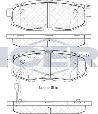 Тормозные колодки Icer. Артикул 182088
