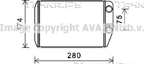 Радиатор отопителя (печки) AVA передний для Peugeot Boxer III 2006-2026. Артикул FT6410