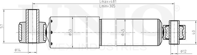 Амортизатор подвески (Unio). Артикул SAB-10571
