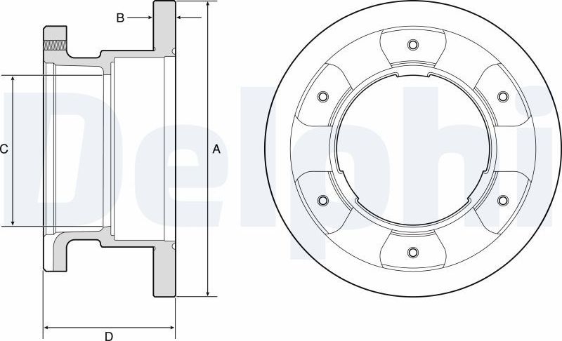 Тормозной диск Delphi. Артикул BG9201