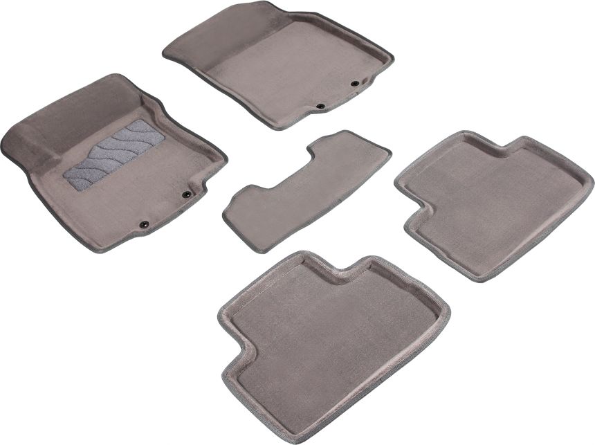 Коврики Seintex 3D ворсовые для салона Nissan Qashqai II 2014-2026 Серые. Артикул 88890
