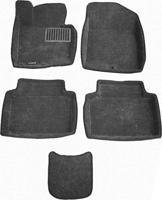 Коврики текстильные Euromat 3D Lux для салона Hyundai Sonata VI YF 2010-2014 Темно-серые. Артикул EM3D-002912G