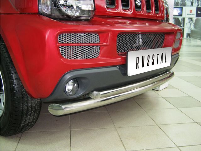 Защита RusStal переднего бампера d63/42 (дуга) для Suzuk Jimny III 1998-2012. Артикул SJZ-000301